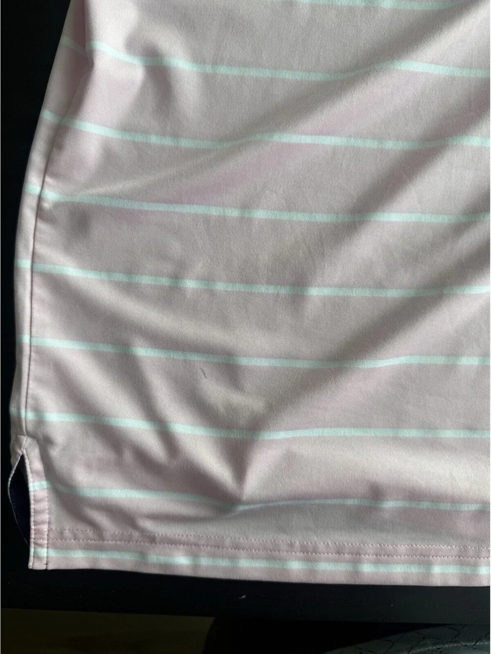 Polo Ralph Lauren Performance Golf Shirt Men XXL Pink White Striped Short Sleeve